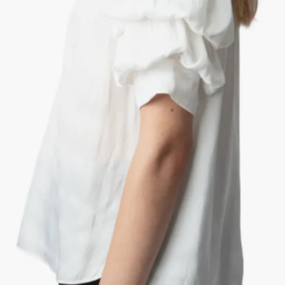 NWT ZADIG & VOLTAIRE TASTE SATIN BLOUSE | LARGE - Picture 5 of 10